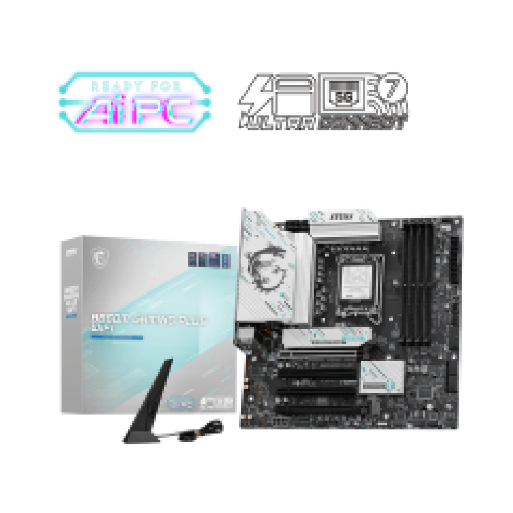 MSI MB B860M GAMING PLUS WIFI, SOCKET LGA1851 CPU, CS INTEL B860, 4 DIMM SOCKETS DDR5, HDMI/DP/ THUNDERBOLT V.4, PCI-E GEN 5.0, 