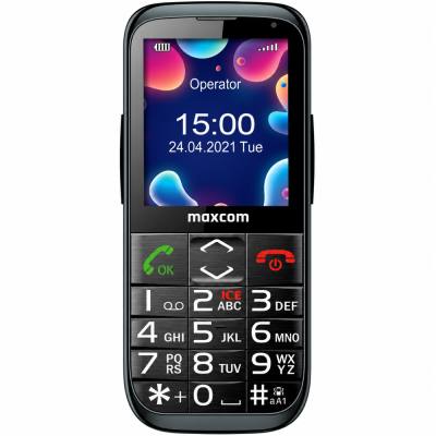 Maxcom MM724 L 4G 2.2" 1300mAh με Βάση Φόρτισης, Μεγάλα Πλήκτρα, Ραδιόφωνο, Φακό Bluetooth και Πλήκτρο SOS Μαύρο