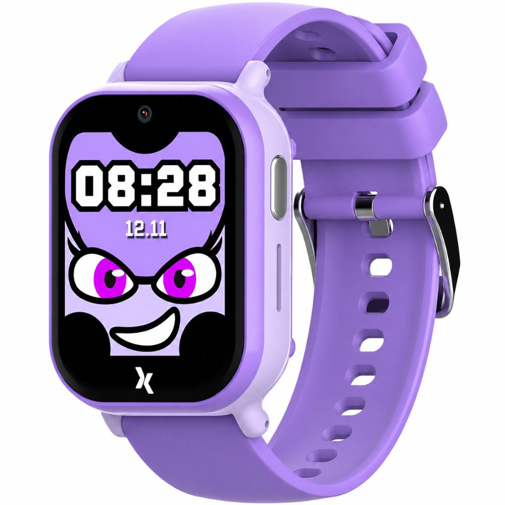 Kids Smartwatch Maxcom FW49 Kiddo 4G 1.52” IPS 670mAh IP67 με 20mm Silicon Band και SOS Button με Δυνατότητα Κλήσεων Μωβ