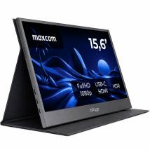 Φορητή Οθόνη Maxcom MPAGE15 15.6’’ HDR FHD 1920 x 1080 IPS 1xMiniHDMI 2xUSB-C 3.1 1xAudio Jack 3.5mm με Ενσωματωμένη Θήκη-Stand