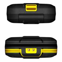 Noozy Hero 4G Dual Sim με Διπλή Οθόνη 2.4"+1.44" Bluetooth Φακό 1200mAh Μπαταρία IP68 Μαύρο-Κίτρινο με Ελληνικό Πληκτρολόγιο