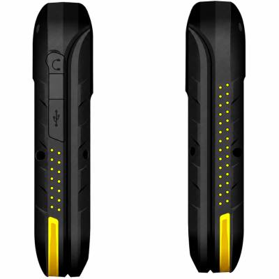 Noozy Hero 4G Dual Sim με Διπλή Οθόνη 2.4"+1.44" Bluetooth Φακό 1200mAh Μπαταρία IP68 Μαύρο-Κίτρινο με Ελληνικό Πληκτρολόγιο
