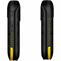 Noozy Hero 4G Dual Sim με Διπλή Οθόνη 2.4"+1.44" Bluetooth Φακό 1200mAh Μπαταρία IP68 Μαύρο-Κίτρινο με Ελληνικό Πληκτρολόγιο