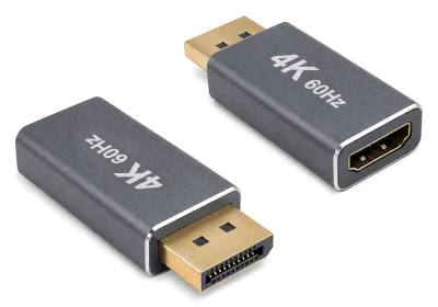 POWERTECH αντάπτορας DisplayPort σε HDMI CAB-DP085, 4K/60Hz, γκρι