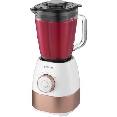 Μπλέντερ Sencor SBL 5870GD 1.5lt 1800W με Λεπίδες Τιτανίου 4 Προγράμματα Λειτουργίας και Επιλογέα Ταχύτητας Λευκό Χρυσό