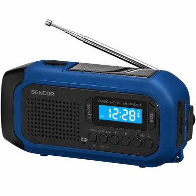 Ραδιόφωνο Camping Ηλιάκο Sencor SRD 1050SCL BB με USB-C Hand Crank και Διπλό Φωτισμό LED FM/AM IPX4 Μπλε