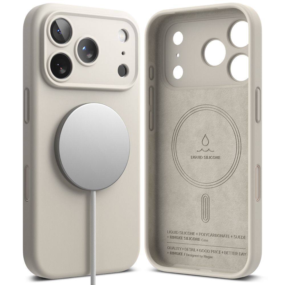 Θήκη Ringke Silicone Magsafe για Apple iPhone 17 Pro Stone