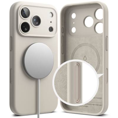 Θήκη Ringke Silicone Magsafe για Apple iPhone 17 Pro Stone