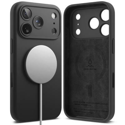 Θήκη Ringke Silicone Magsafe για Apple iPhone 17 Pro Μαύρη