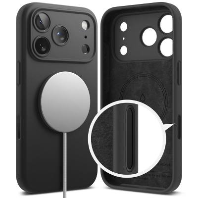 Θήκη Ringke Silicone Magsafe για Apple iPhone 17 Pro Μαύρη