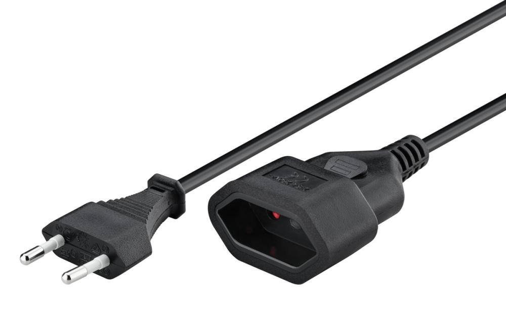 GOOBAY μπαλαντέζα προέκταση ρεύματος 50510, Europlug, 2x 0.75mm², 5m, μαύρη