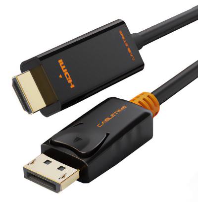 CABLETIME καλώδιο DisplayPort σε HDMI CT-AV585-02G, 1080p/60Hz, 1.8m, μαύρο