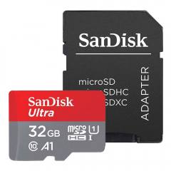 Sandisk Ultra microSDHC 32GB Class 10 A1 With Adapter Mobile (SDSQUA4-032G-GN6MA)