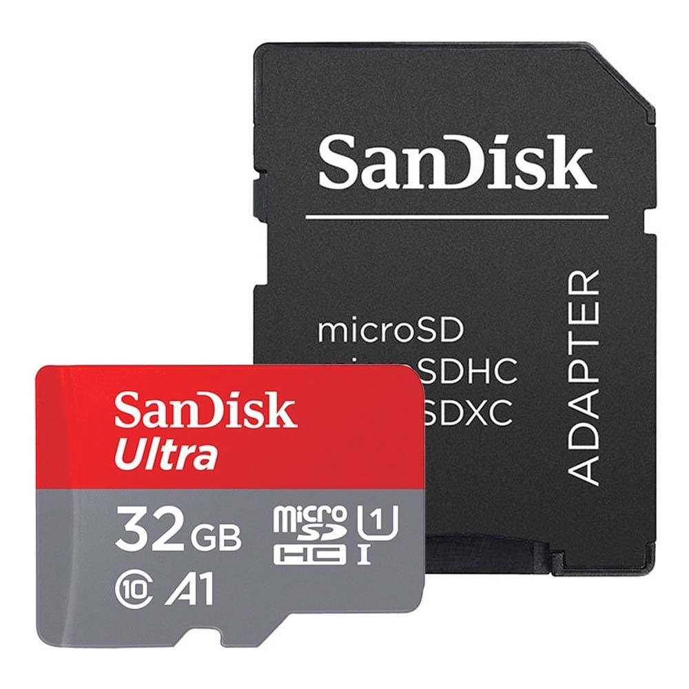 Sandisk Ultra microSDHC 32GB Class 10 A1 With Adapter Mobile (SDSQUA4-032G-GN6MA)