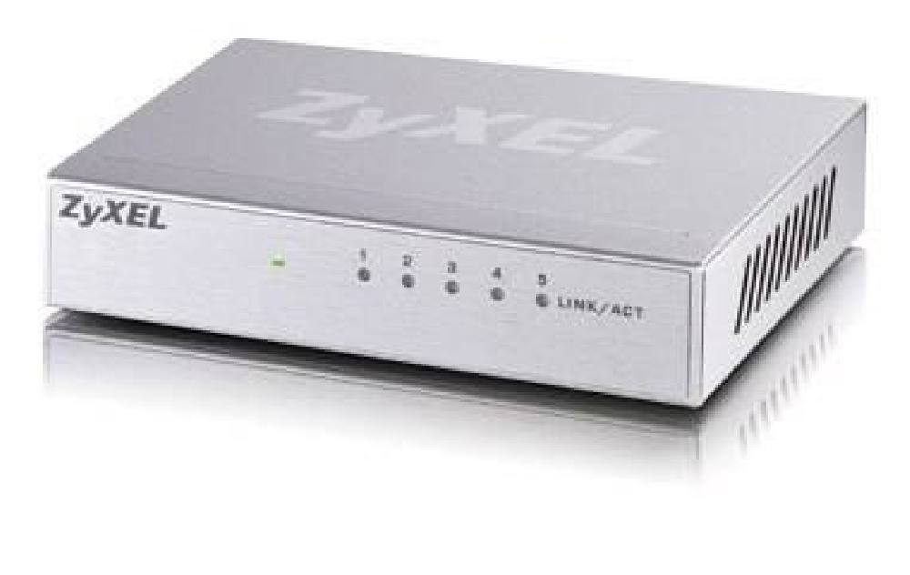 ZYXEL SWITCH GS-105B, 5 PORTS 100/1000Mbps, WORKGROUP GIGABIT SWITCH, 2YW.