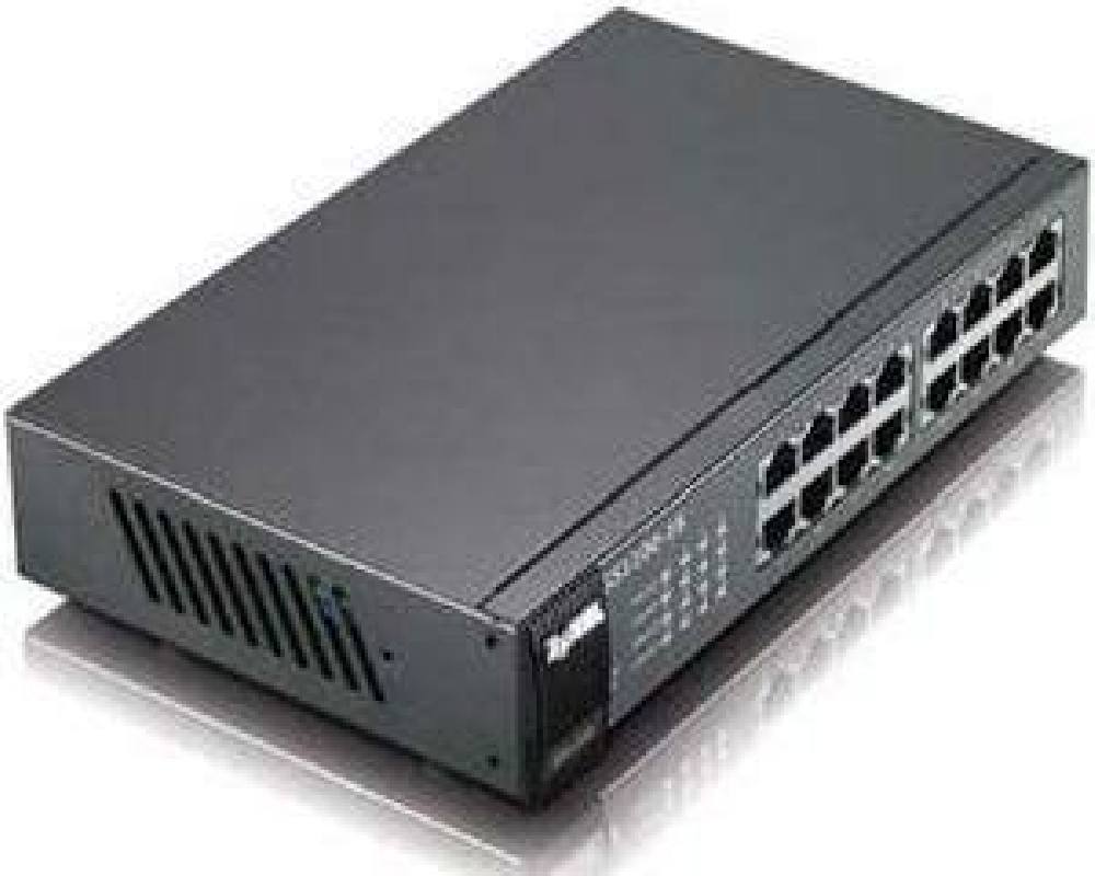 ZYXEL SWITCH GS1100-16, 16 PORTS 10/100/1000Mbps, ENTERPRISE LAN SWITCH, RACKMOUNT, 2YW.