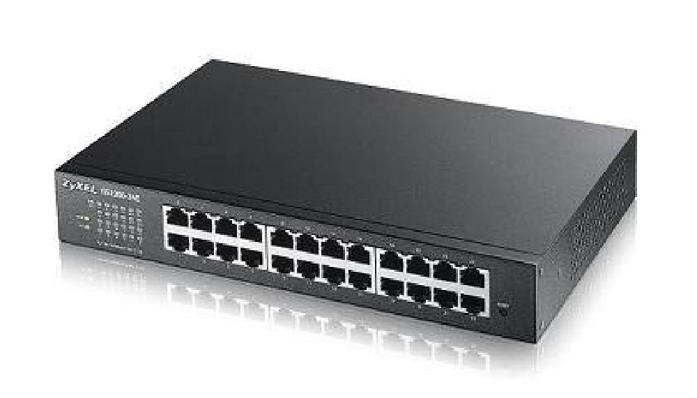 ZYXEL SWITCH GS-1900-24E, 24 PORTS 10/100/1000Mbps, SMART MANAGED, RACKMOUNT, 2YW.