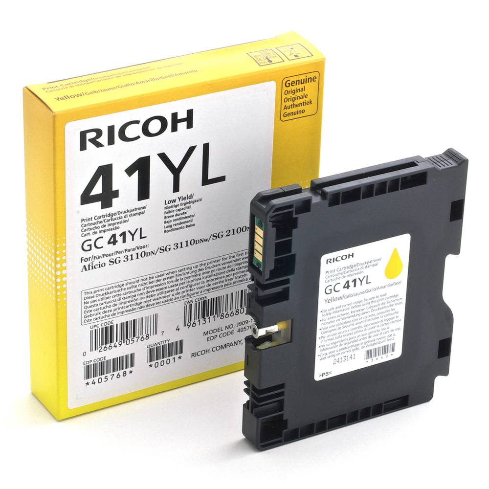 RICOH GC 41YL GEL INK YELLOW 600p (GC-41YL) (405768)