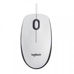 Logitech M100 Optical Mouse (White, Wired) (910-005004) (LOGM100WH)