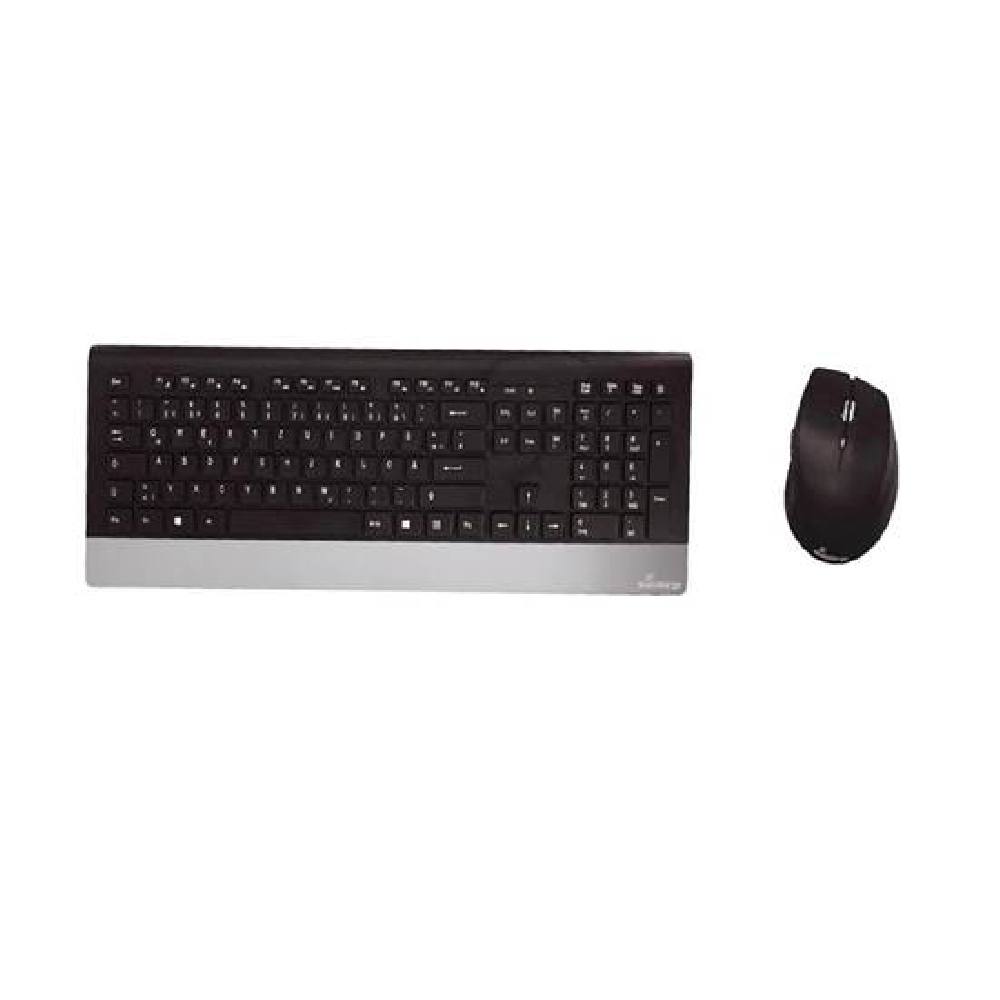 MediaRange Wireless Keyboard & Mouse Combo Highline Series (Black/Silver)