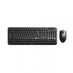MediaRange Corded Keyboard & 3-button mouse set, Wired (Black)