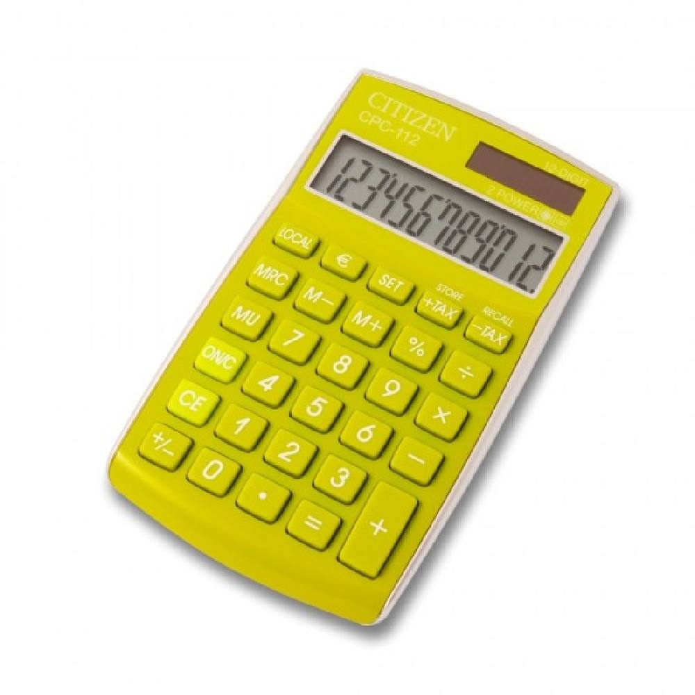 Αριθμομηχανή COLOR Citizen CPC-112, πράσινη