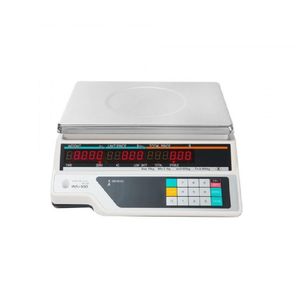 ICS INS-100 Ζυγός με Υπολογισμό Τιμής, Λιανικής πώλησης ρεύματος / μπαταρίας, (χωρίς κολώνα) (30kg υποδ. 10gr)