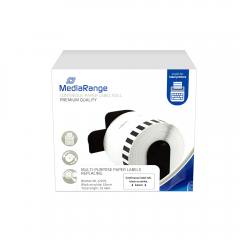 Ταινία Ετικετογράφου MediaRange (Brother DK-22205) 62 mm x 30.48 m (Μαύρα Γράμματα σε Λευκό Φόντο)