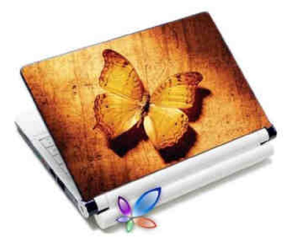 LAMTECH 9.2'-12.4' LAPTOP SKIN ORANGE BUTTERFLY