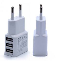 LAMTECH 3xUSB CHARGER 2,1A WHITE