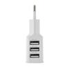 LAMTECH 3xUSB CHARGER 2,1A WHITE
