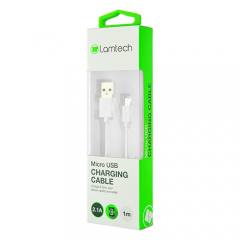 LAMTECH DATACABLE MICRO USB 1m WHITE
