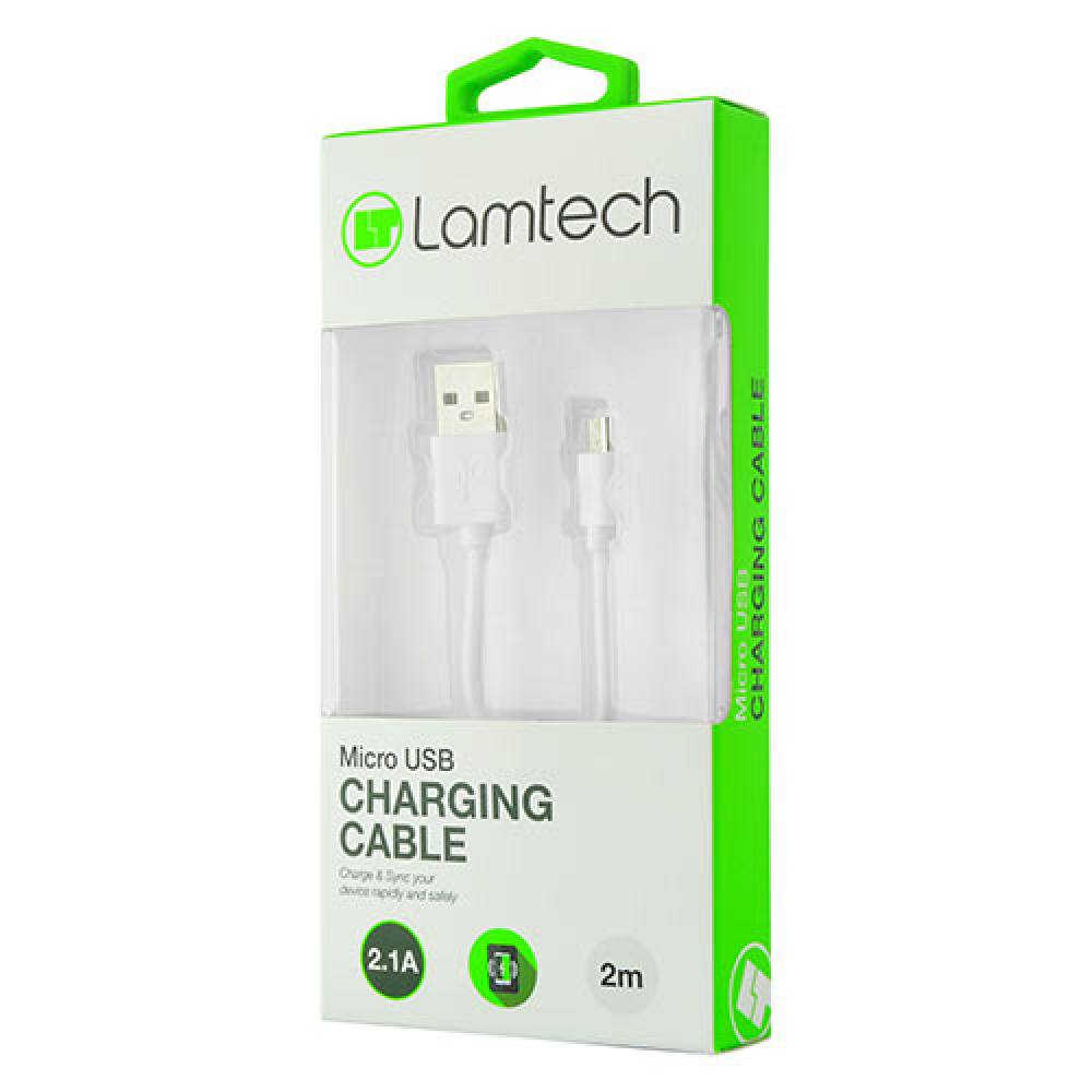 LAMTECH DATACABLE MICRO USB 2m WHITE