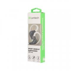 LAMTECH SPORT MOBILE EARPHONES WITH MIC WHITE