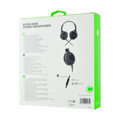 LAMTECH EXTRA BASS STEREO HEADPHONES WITH MIC BLACK