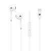 LAMTECH TYPE-C MOBILE EARPHONES WITH MICROPHONE WHITE