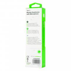 LAMTECH TYPE-C MOBILE EARPHONES WITH MICROPHONE BLACK