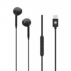 LAMTECH TYPE-C MOBILE EARPHONES WITH MICROPHONE BLACK