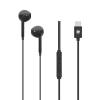 LAMTECH TYPE-C MOBILE EARPHONES WITH MICROPHONE BLACK