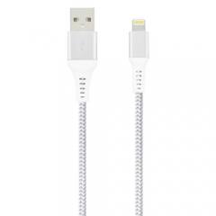 LAMTECH LIGHTNING TO USB HIGH QUALITY UNBREAKABLE CABLE SILVER 2M