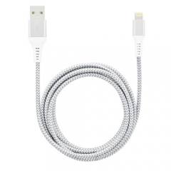 LAMTECH LIGHTNING TO USB HIGH QUALITY UNBREAKABLE CABLE SILVER 2M