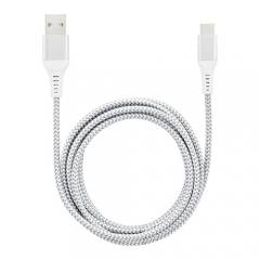 LAMTECH TYPE-C V2,0 HIGH QUALITY UNBREAKABLE CABLE SILVER 2M