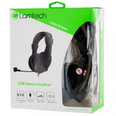 LAMTECH USB 2.0 STEREO HEADSET DELUXE WITH MIC