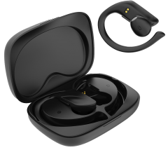 LAMTECH BLUETOOTH 5.0 SPORT TWS EARPHONES WITH CHARGING DOCK BLACK