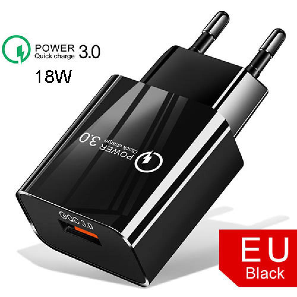 LAMTECH QUICK CHARGER USB3.0 18W BLACK