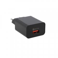 LAMTECH QUICK CHARGER USB3.0 18W WITH MICRO USB CABLE 1M BLACK