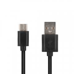 LAMTECH QUICK CHARGER USB3.0 18W WITH TYPE-C CABLE 1M BLACK