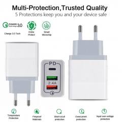 LAMTECH QUICK CHARGER 15W HIGH SPEED, QC3.0 AND TYPE-C OUTPUT