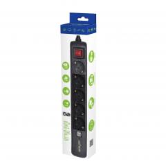 ENERGENIE POWER STRIP WITH 2 USB CHARGER 5 SOCKETS 1,5m USB 2A BLACK