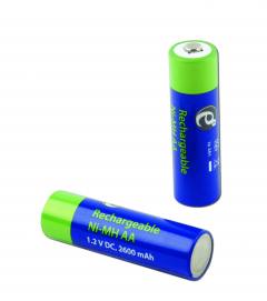 ENERGENIE NI-MH RECHARGEABLE AA BATTERIES 2600MAH 2PCS RETAIL PACK